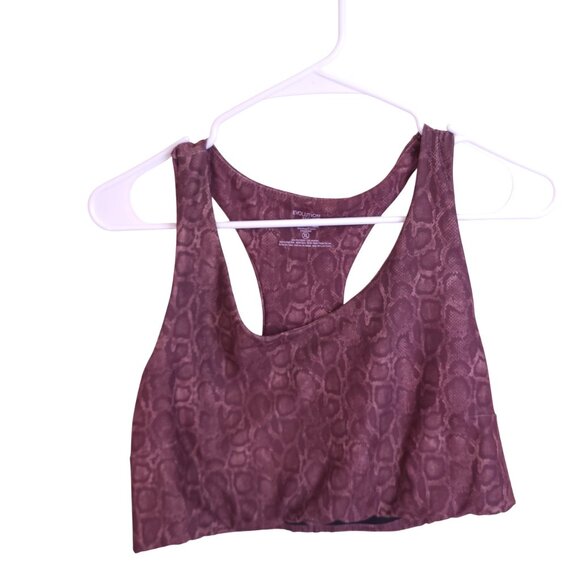 EVOLUTION AND CREATION Womens XL Active Tank Top and Pants Set Purple Snake Skin - Picture 2 of 16